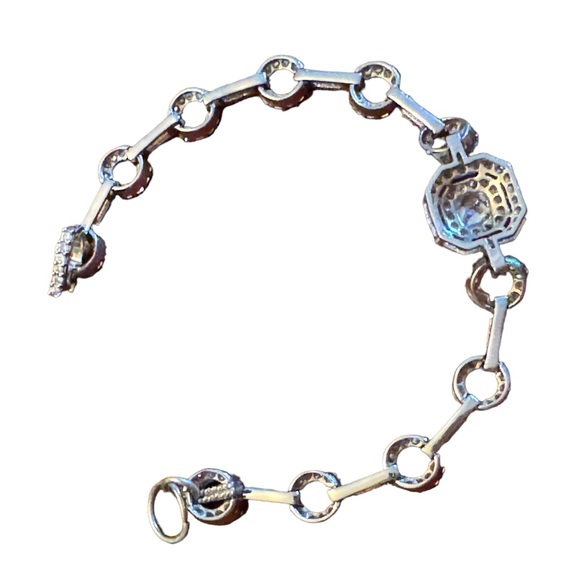 Sterling silver STAUER 925 fancy art deco link bracelet - Picture 4 of 4